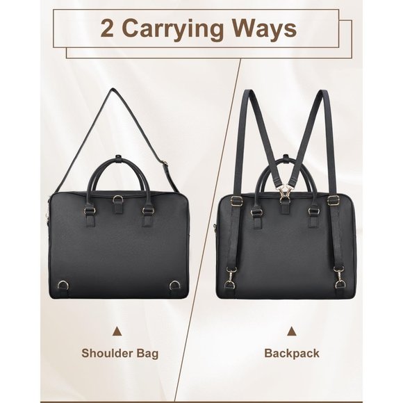 17.3 Inch Laptop Briefcase, Large Convertible Briefcase Backpack for Wom… - Picture 4 of 9